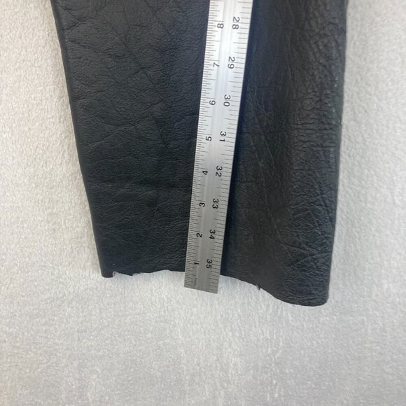 Leather Club Chaps Mens Large L Black Motorcycle Adjustable Belt Zip Side Snap - Picture 4 of 16